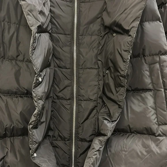 🔥🔥🔥ADD Black Puffer Hooded Down Jacket Coat Size 2 - Picture 8 of 13